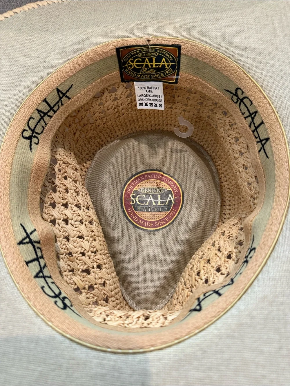Scala Puerto Raffia Brimmed Hat L/XL